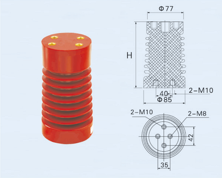 DOWE 10KV Busbar Support High Voltage Insulator for Switchgear