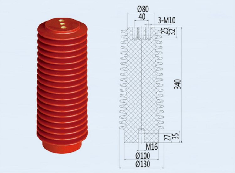 Dowe Kv High Voltage Support Insulator Epoxy Resin Busbar Insulator For Cabinet High